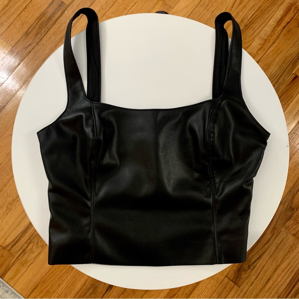 Abercrombie & Fitch Black Leather Top